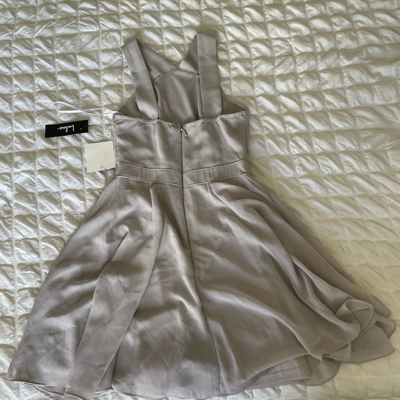 Lulu's Gray Forevermore Halter A-Line Dress - Picture 8 of 11